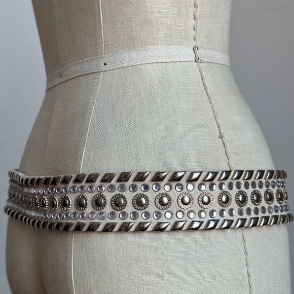 Vintage 2000s MALINI MURJANI Texas Studded Rhinestone Cowgirl Belt - Picture 7 of 10